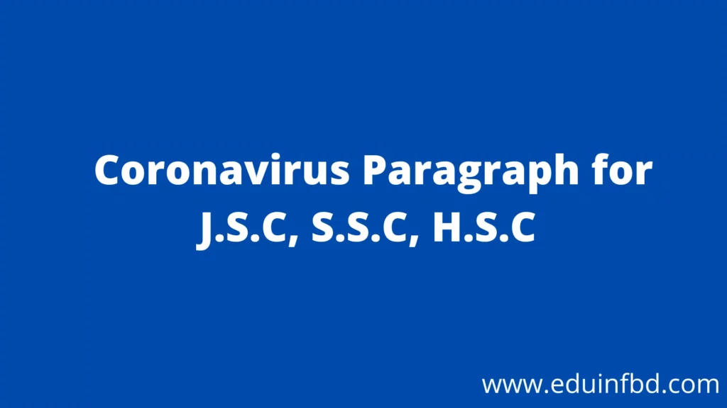 Coronavirus Paragraph