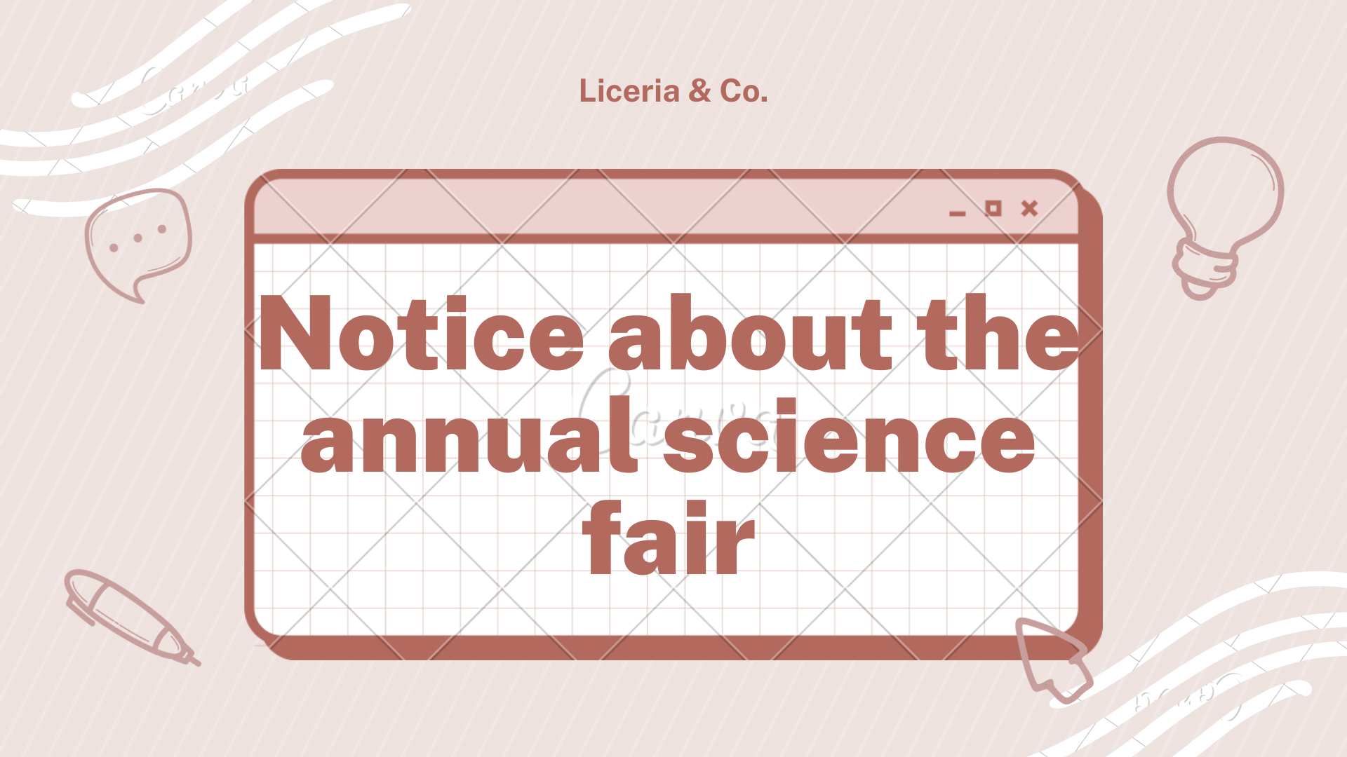 Notice about the annual science fair