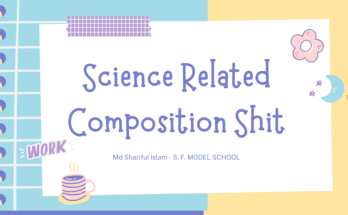 Science related composition sheet