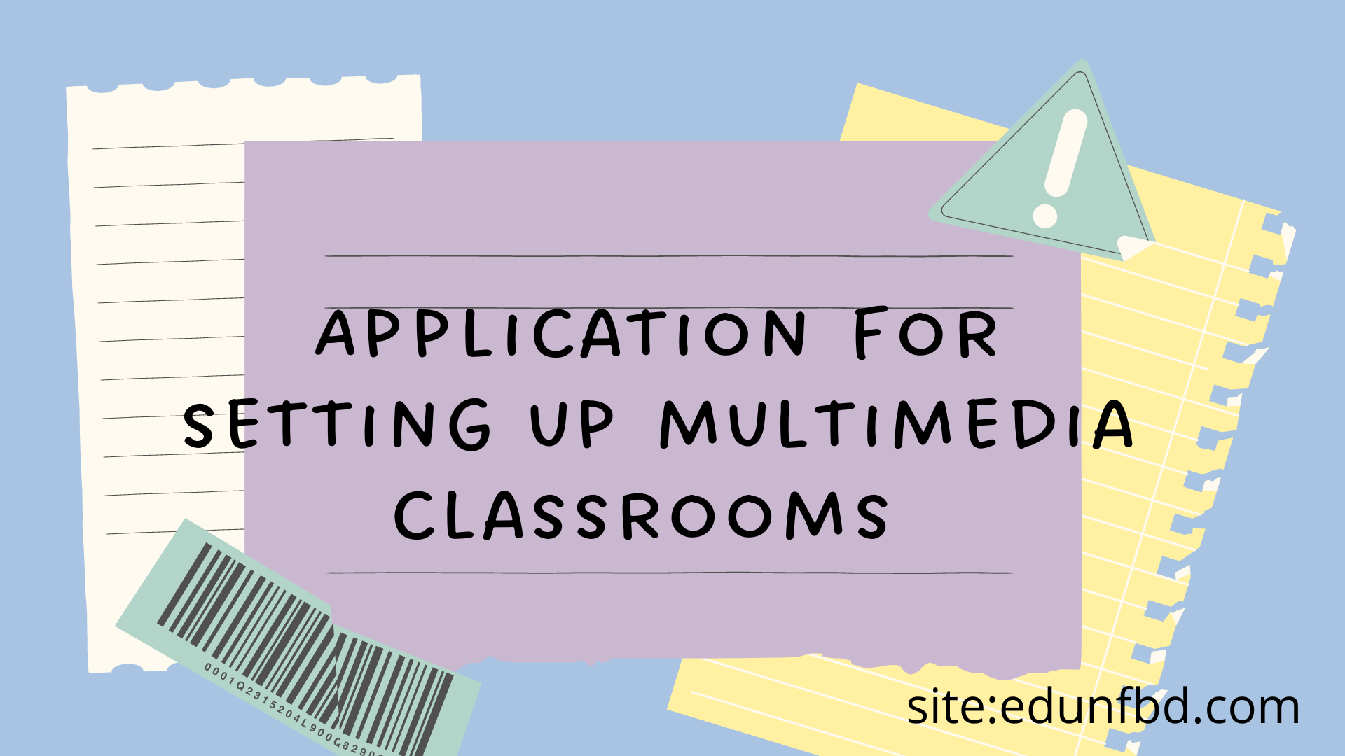 Application for setting up multimedia classrooms