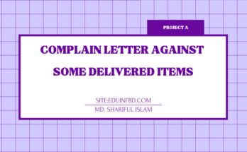Complain letter against some delivered items