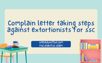 Complain letter taking steps against extortionists