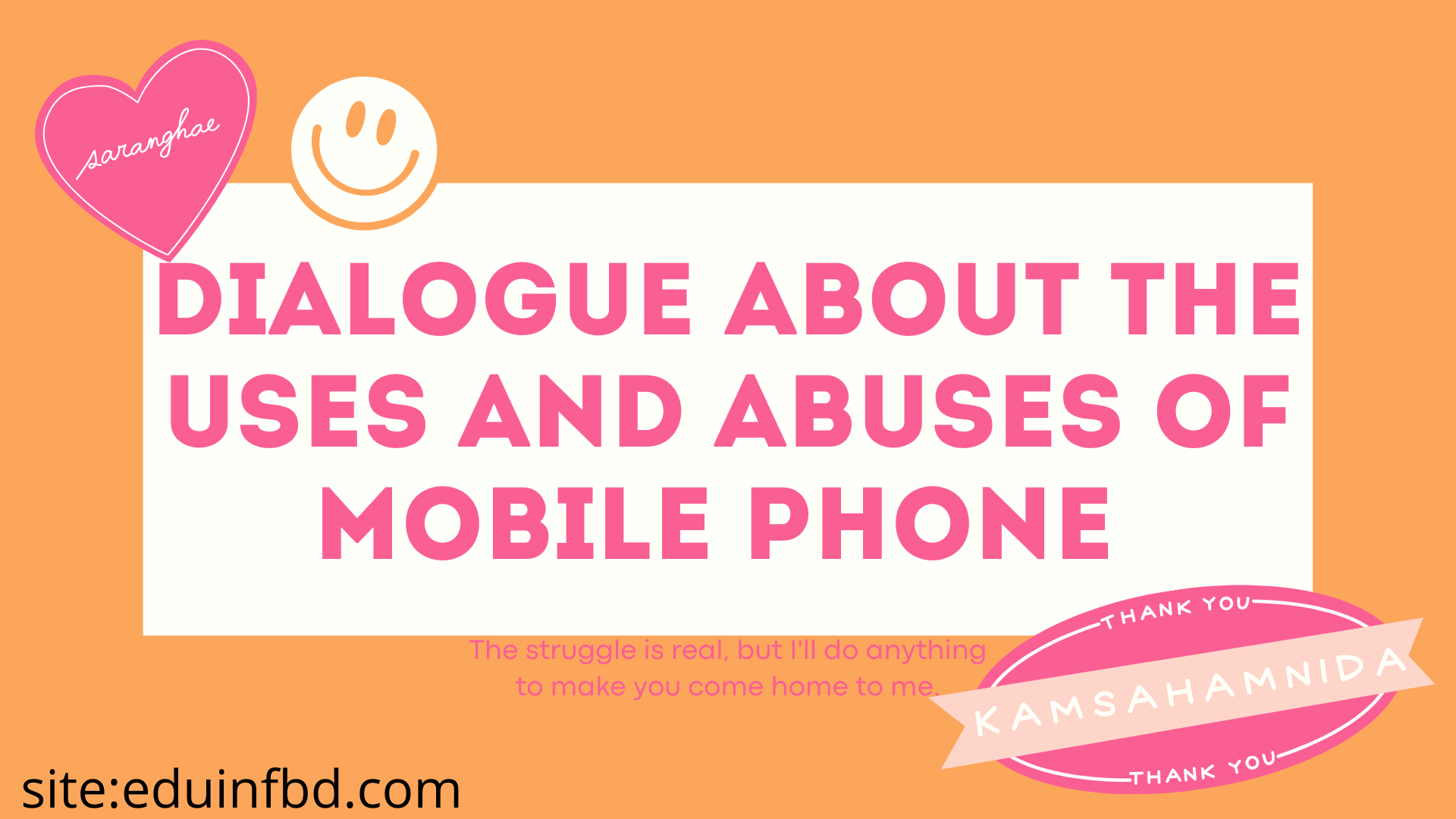 Dialogue about the uses and abuses of mobile phone