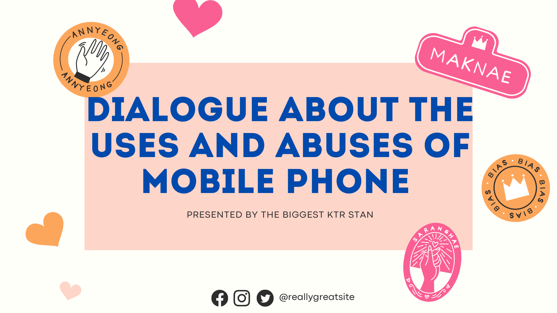 Dialogue about the uses and abuses of mobile phone
