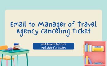 Email to Manager of Travel Agency canceling Ticket