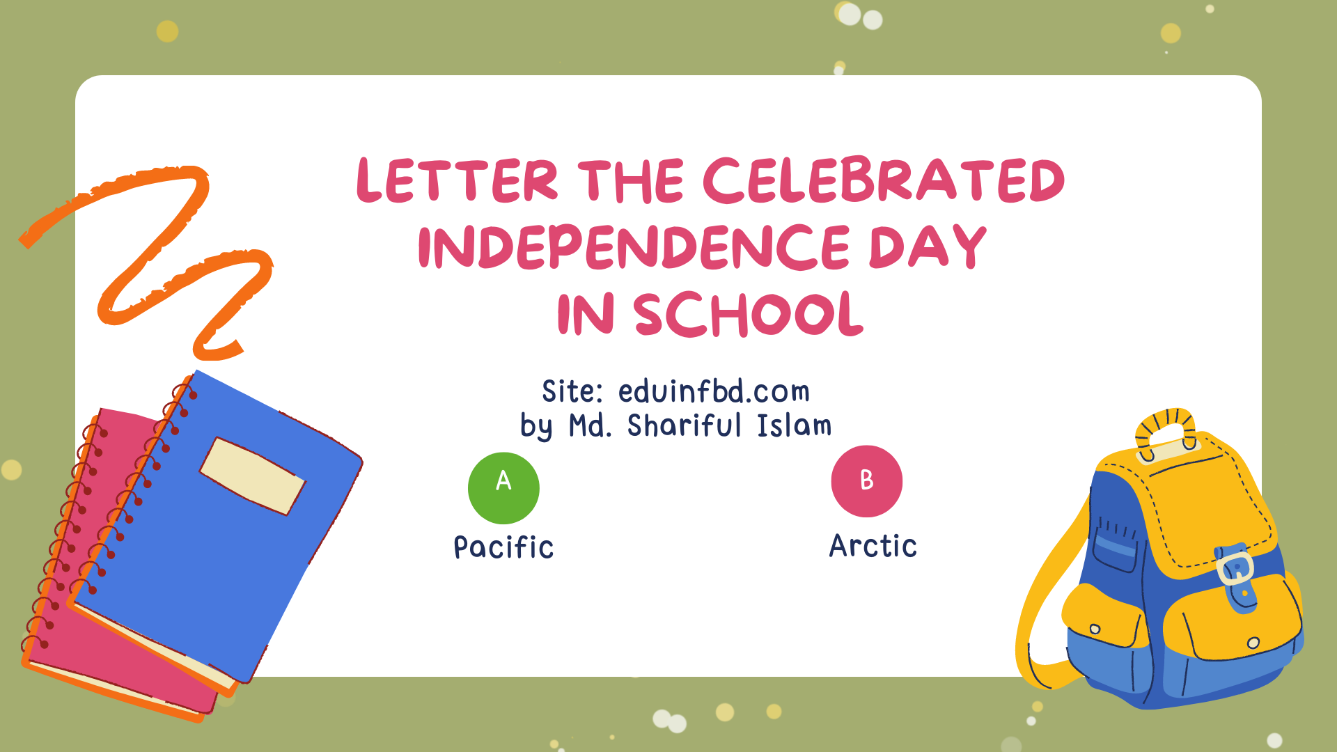 Letter the celebrated Independence Day in School