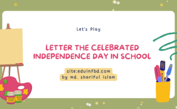 Letter the celebrated Independence Day in School