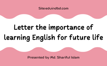 Letter the importance of learning English for future life