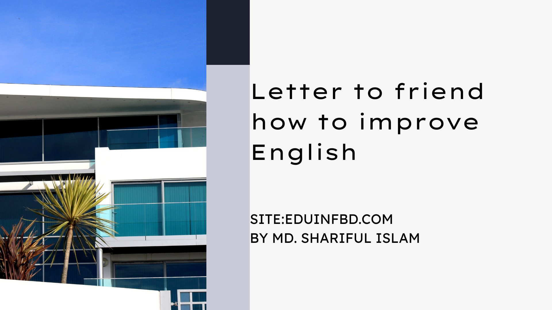 Letter to friend how to improve English