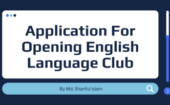 Application For Opening English Language Club